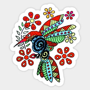 Tribal Hummingbird Sticker